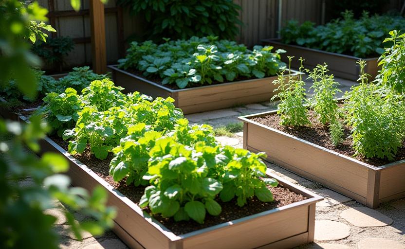 Raised bed gardens for small space vegetable growing